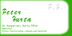 peter hurta business card